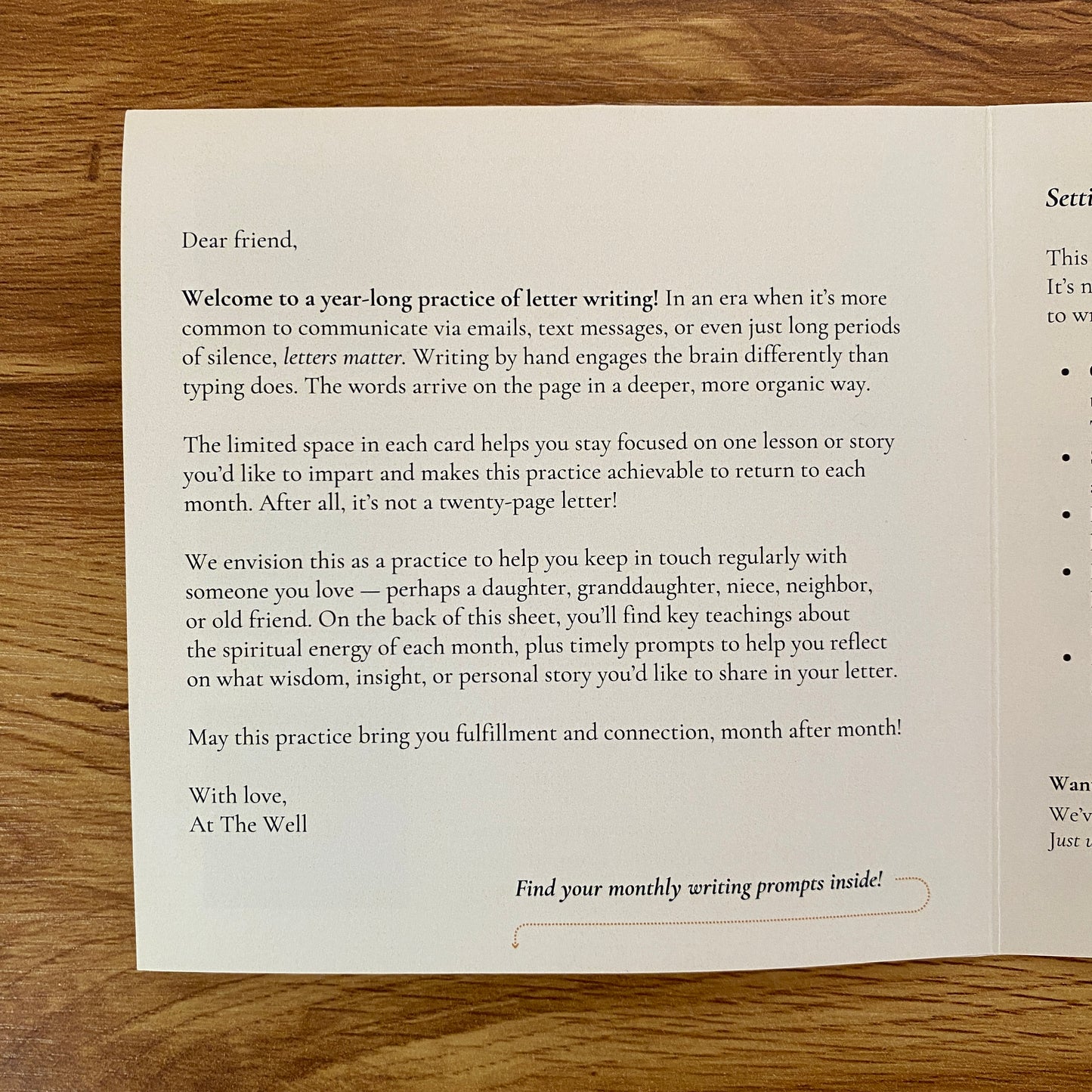 Wisdom Letters: A Writing Ritual Kit