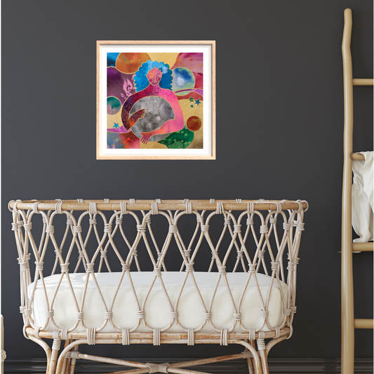 “Mama Moon” Art Print by Melissa Cetlin