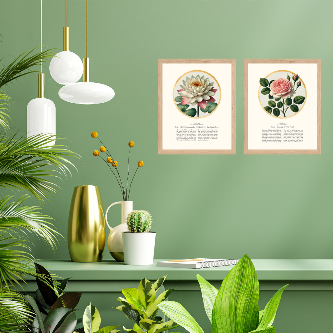 “Water Lily - Botanical of Cheshvan” Art Print