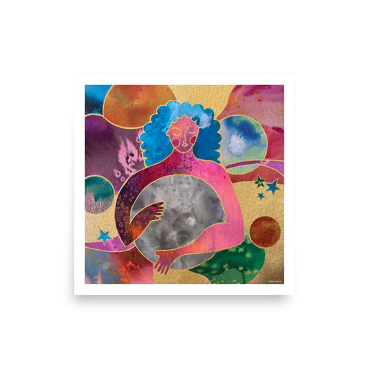 “Mama Moon” Art Print by Melissa Cetlin
