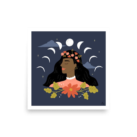 “Moon Cycles” Art Print by Laura Supnik