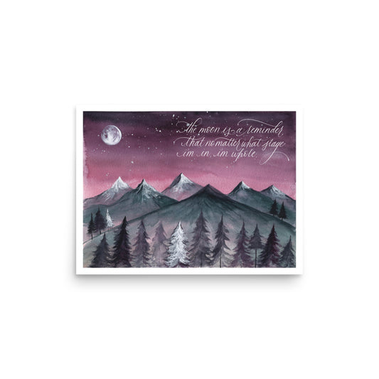 “The Moon Is a Reminder” Art Print by Malka Klein