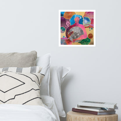 “Mama Moon” Art Print by Melissa Cetlin