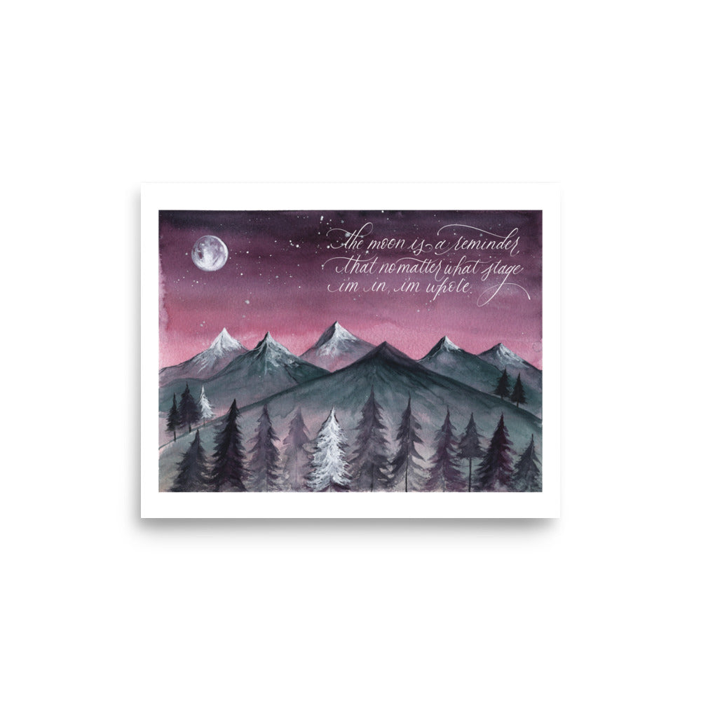 “The Moon Is a Reminder” Art Print by Malka Klein